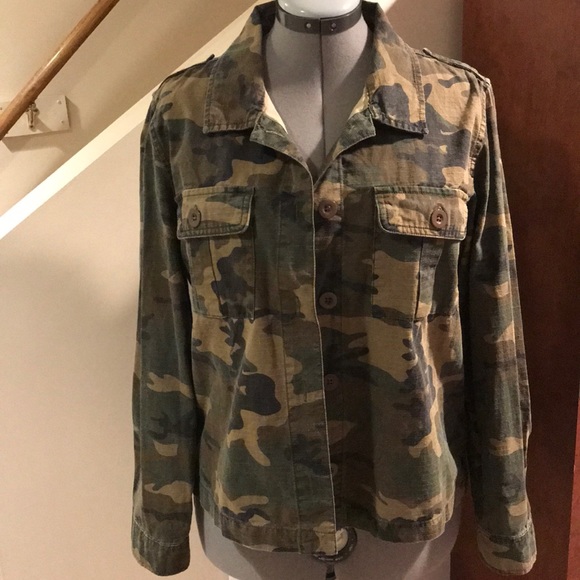 Sanctuary Camo Rip Stop Jacket 100% cotton Size M - Picture 2 of 9